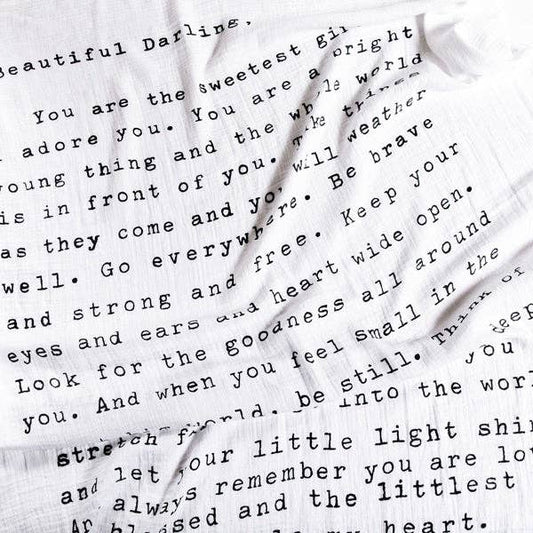 Beautiful Darling (Letter To Sophie) Swaddle Blanket