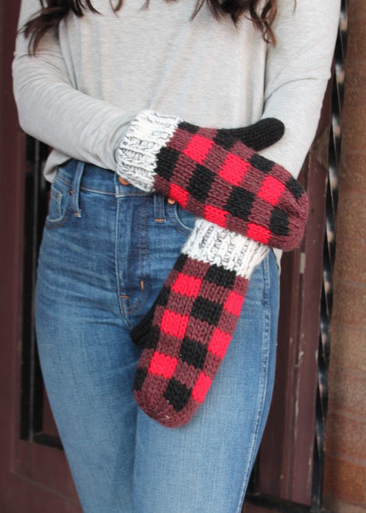 Brandy Buffalo Plaid Mittens