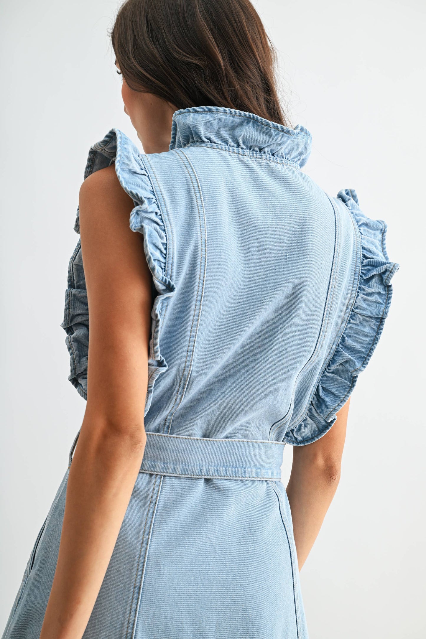 Cecily SLEEVELESS DENIM DRESS