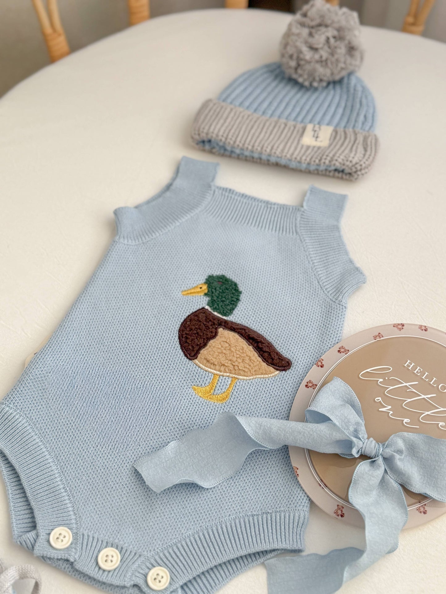 Little Mallard Knit Romper