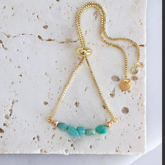 Stone Nugget Adjustable Bracelet
