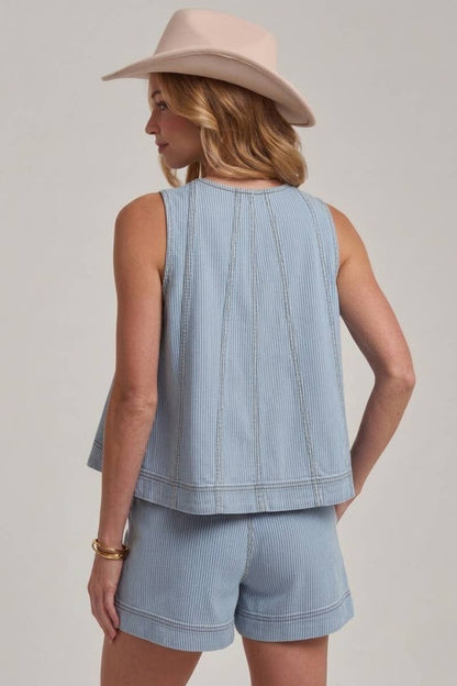 Destiny Denim Short Set