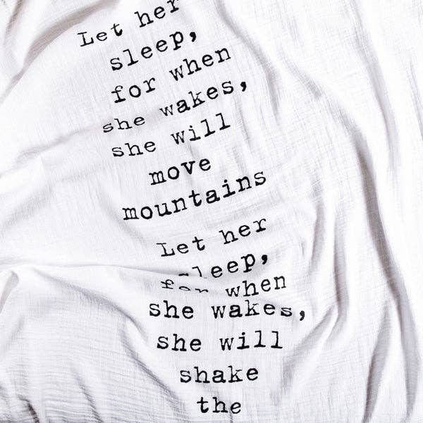 Let Her Sleep Swaddle Blanket 47”x47"