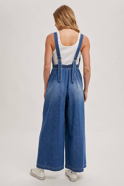 Macie Denim Overall Jumpsuit ( Light Wash)