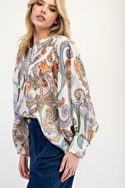 Perfectly Paisley Boho Top