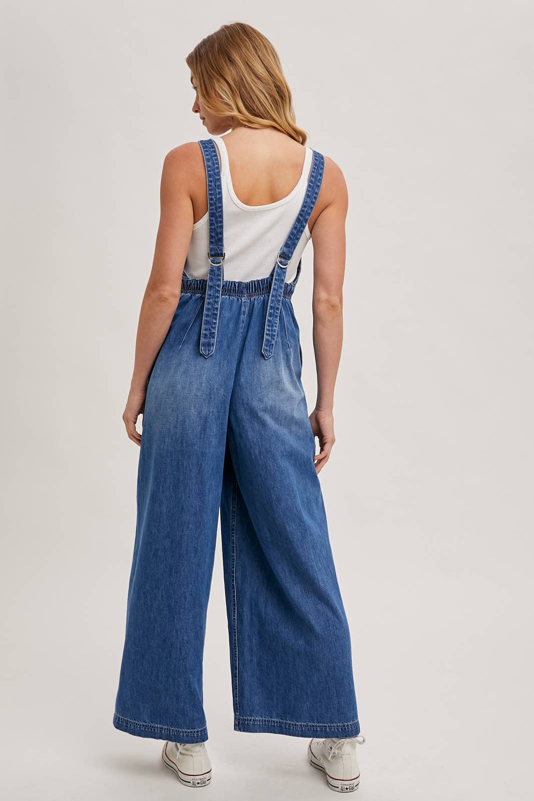Macie Denim Overall Jumpsuit ( Light Wash)