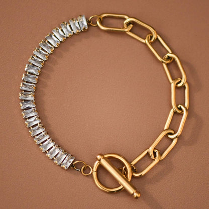 18K Gold Plated & Gem