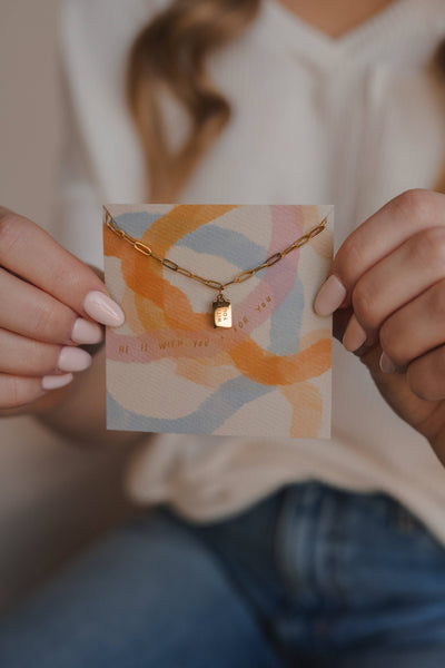 With You Mini Tag Necklace | Christian Jewelry
