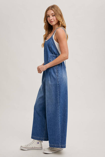 Macie Denim Overall Jumpsuit ( Light Wash)