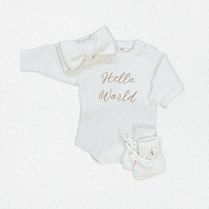 Hello World Coming Home Romper