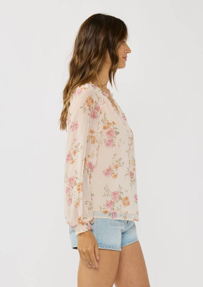 Love stitch Button Blouse