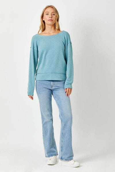 57576 Back Twist Dolman Top