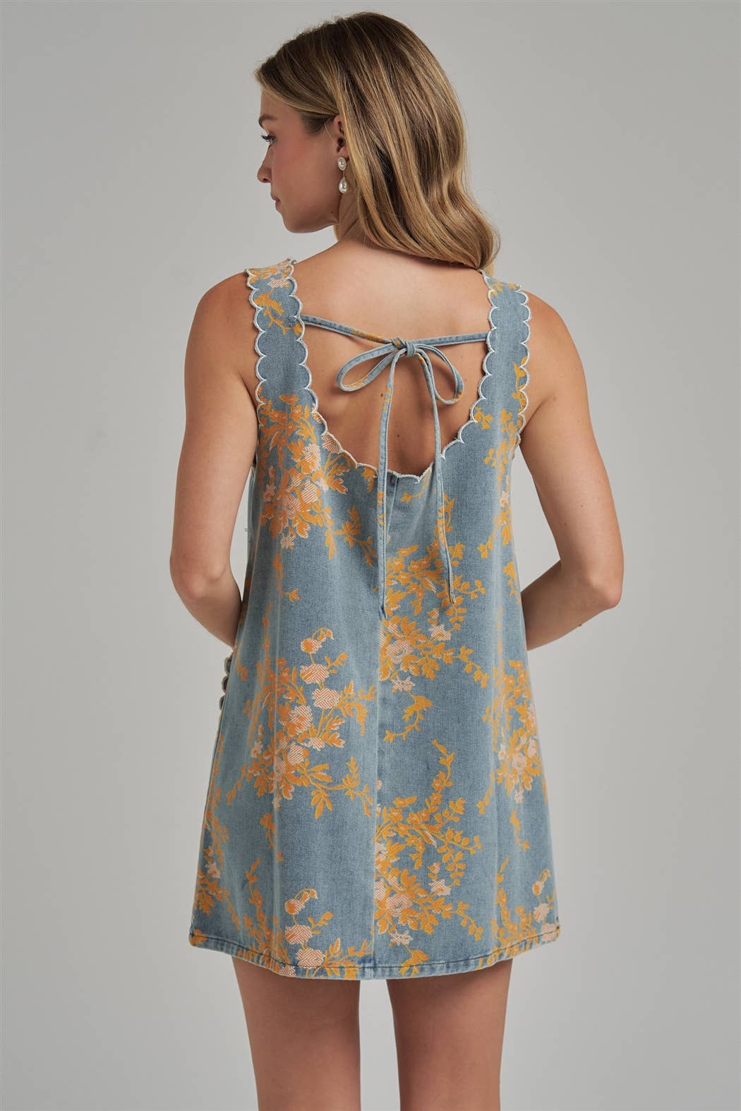 Sidney Scalloped Mini Dress