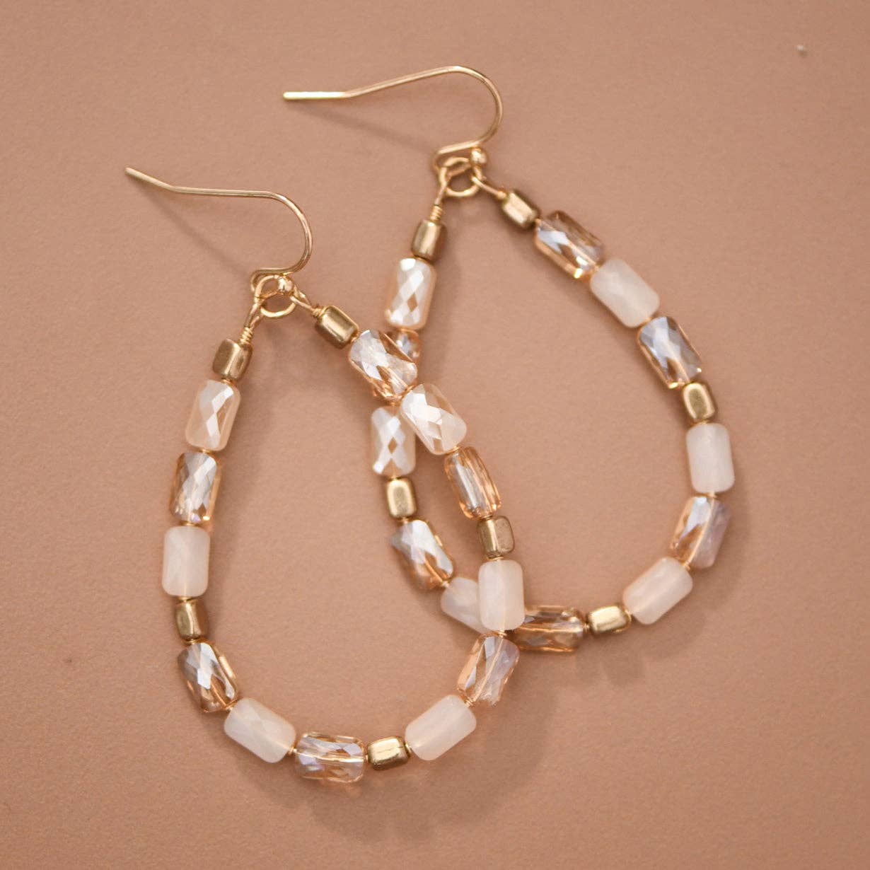 Teardrop  Glass Crystal Earrings -