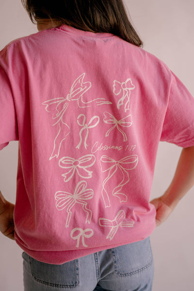 He Holds All Together Tee - Pink | Women's Christian Tee