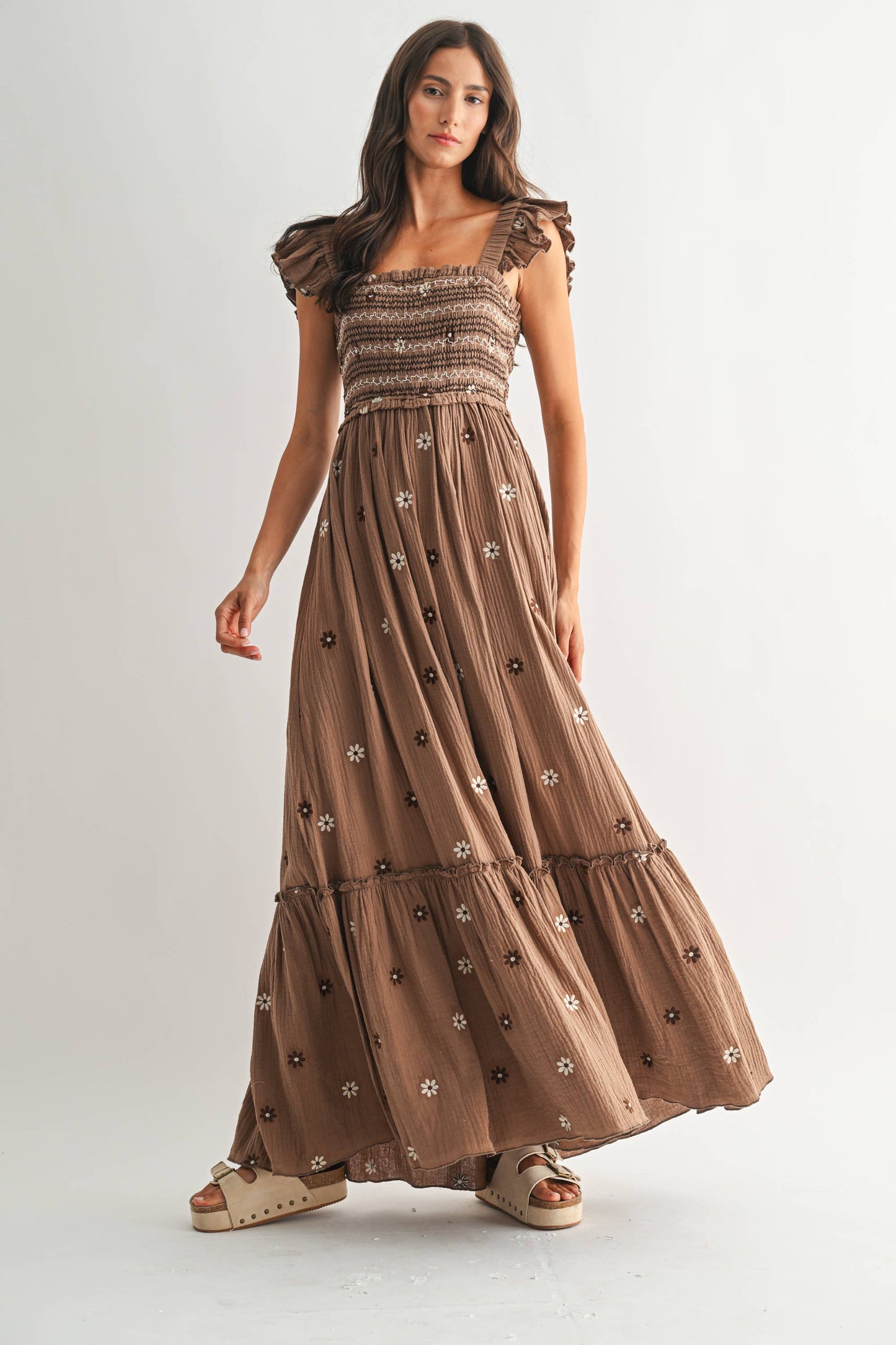 Natalie Floral Embroidered Dress