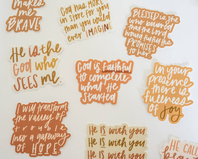 He Makes Me Brave Sticker | Christian Sticker | Gift