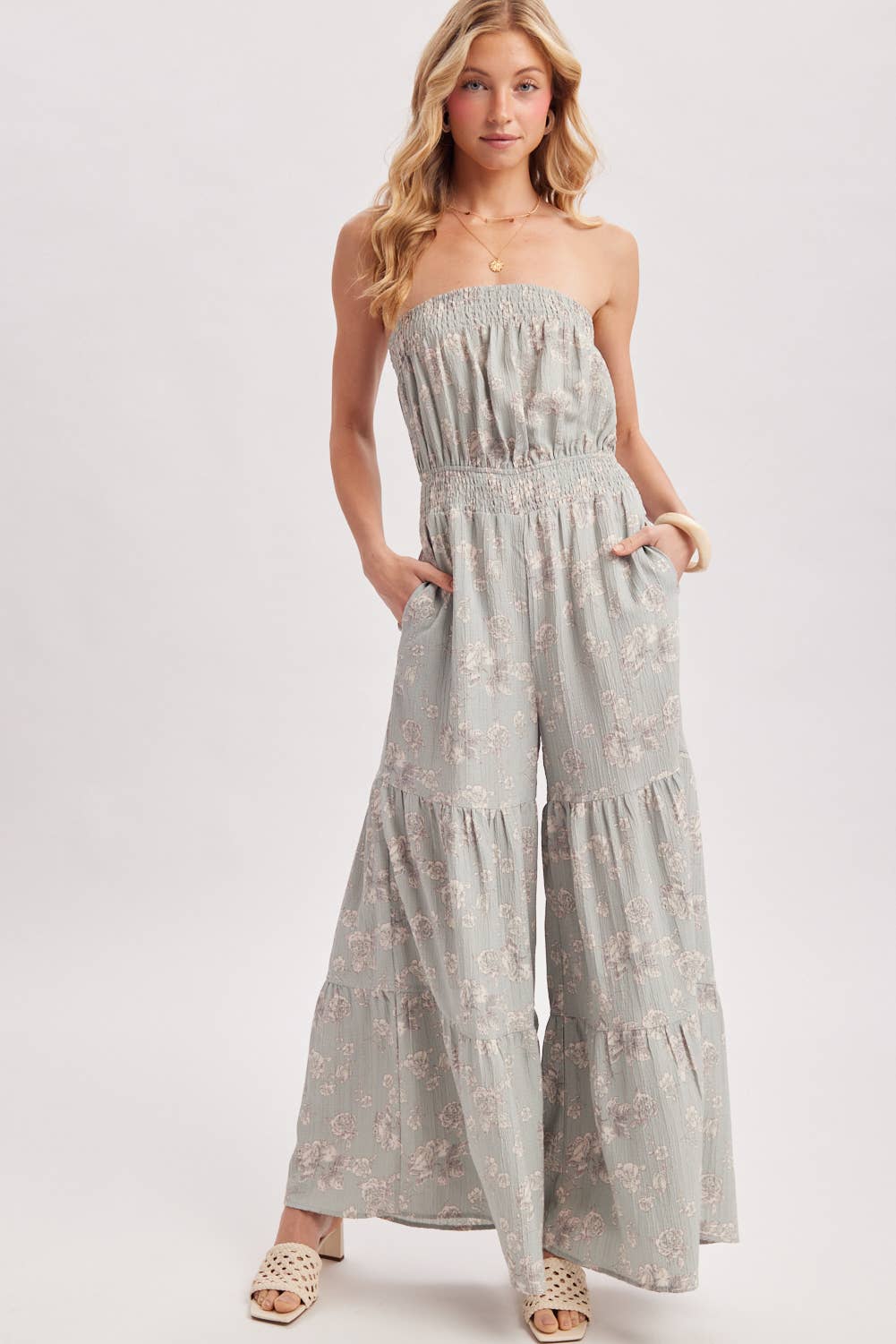Jillian Smocked Jumpsuit