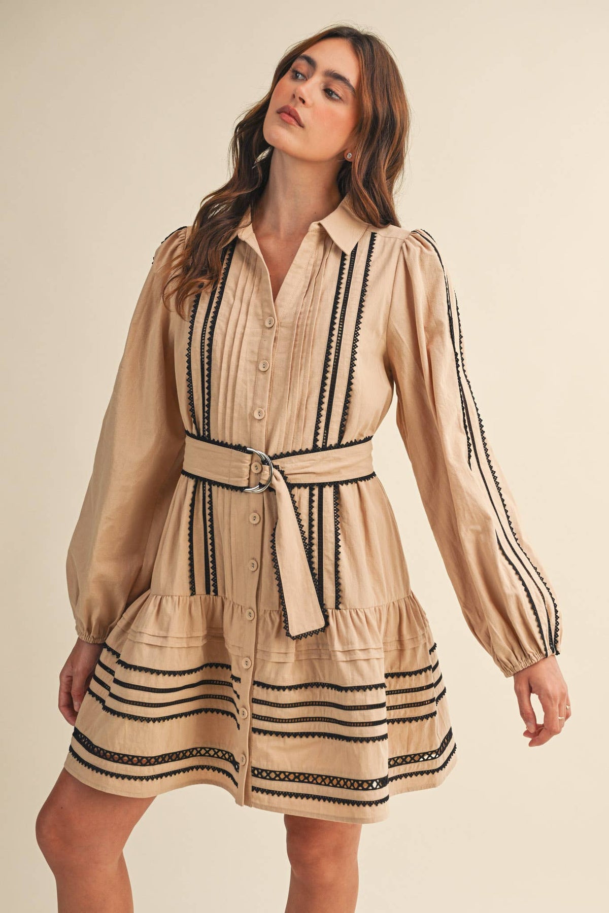 Trissy Lace Trim Dress