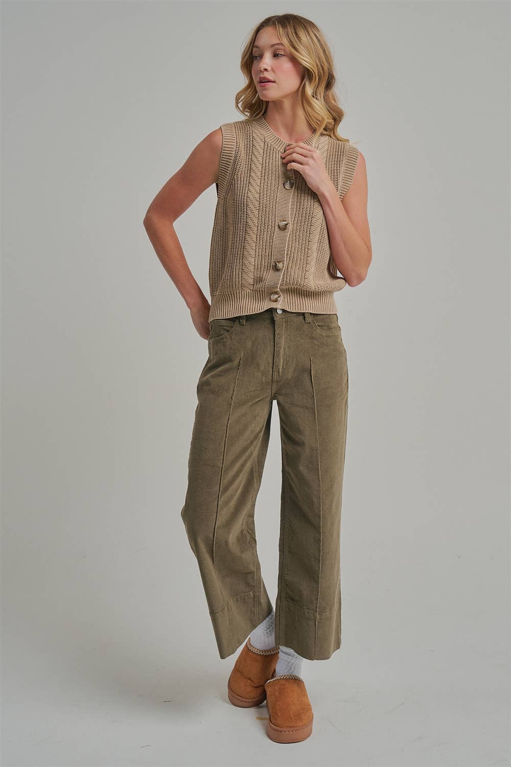 Alisha Corduory Front Seam Pant