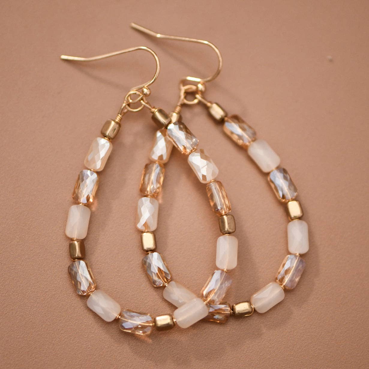 Teardrop  Glass Crystal Earrings -