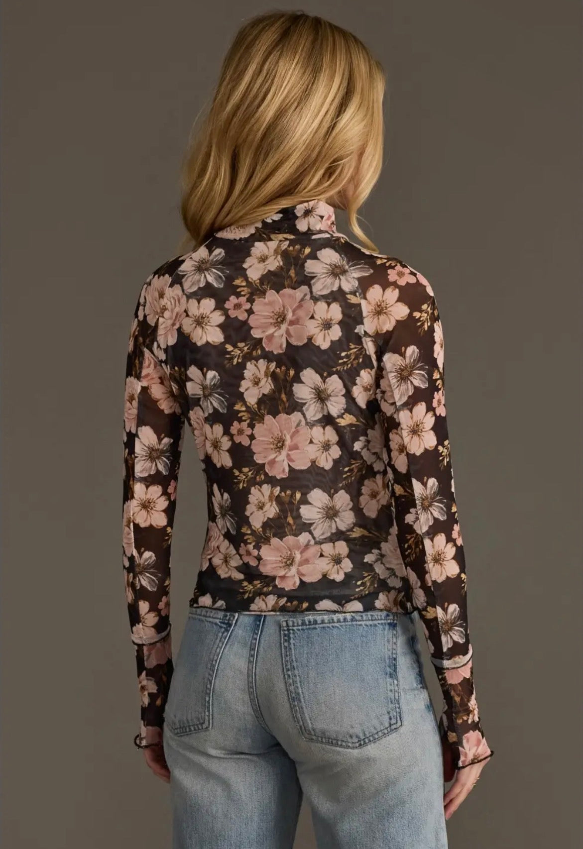 Floral Mesh Top