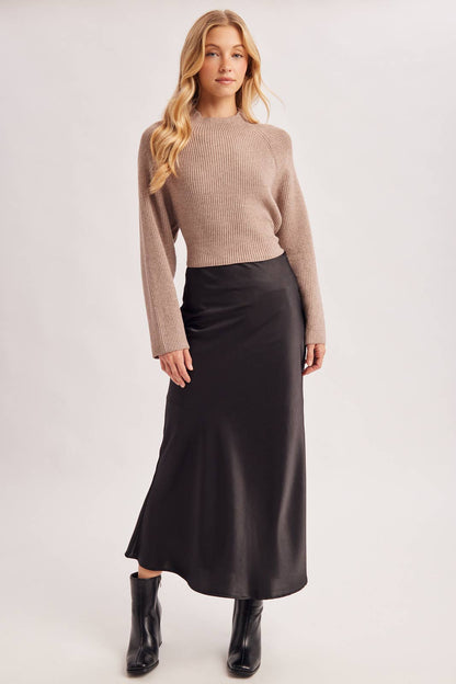 Ivy Open Back Sweater ( Black or Mocha)