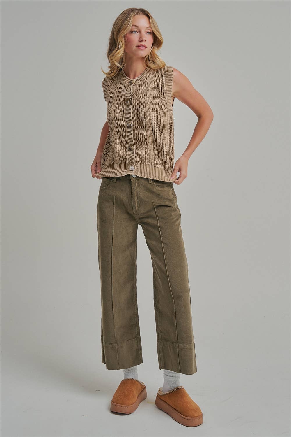 Alisha Corduory Front Seam Pant