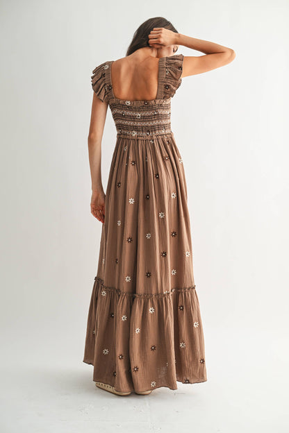 Natalie Floral Embroidered Dress
