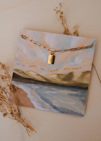 By Grace Mini Tag Necklace