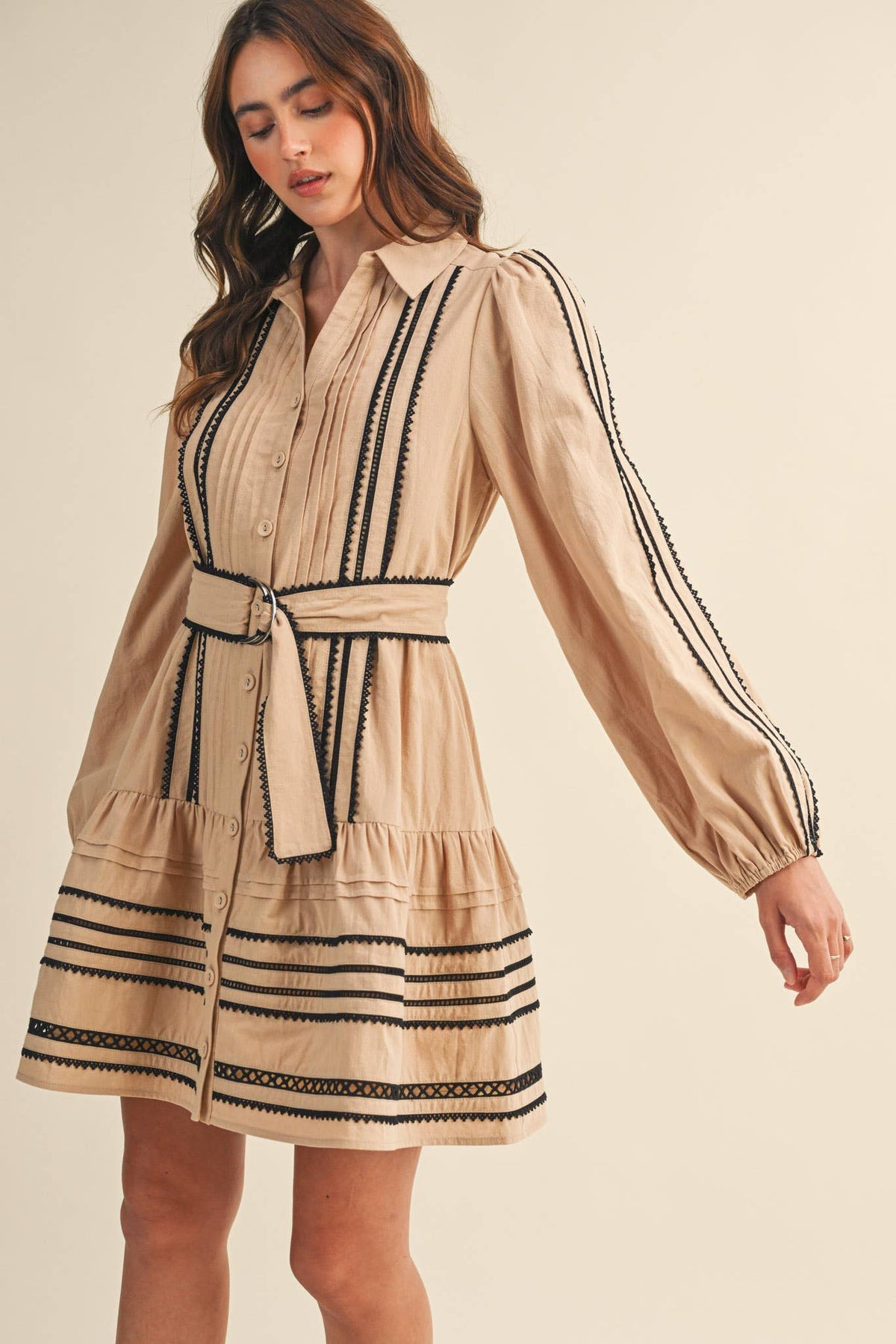 Trissy Lace Trim Dress