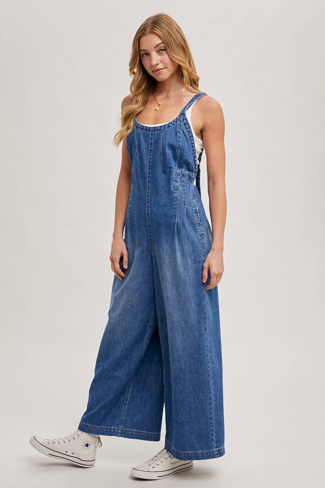Macie Denim Overall Jumpsuit ( Light Wash)