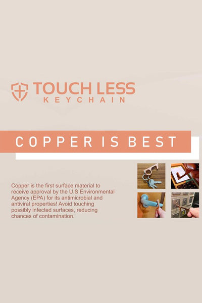 Touchless Copper Keychain