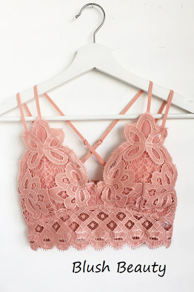 The Emma Lace Bralette - Magenta – Southern Roots Boutique