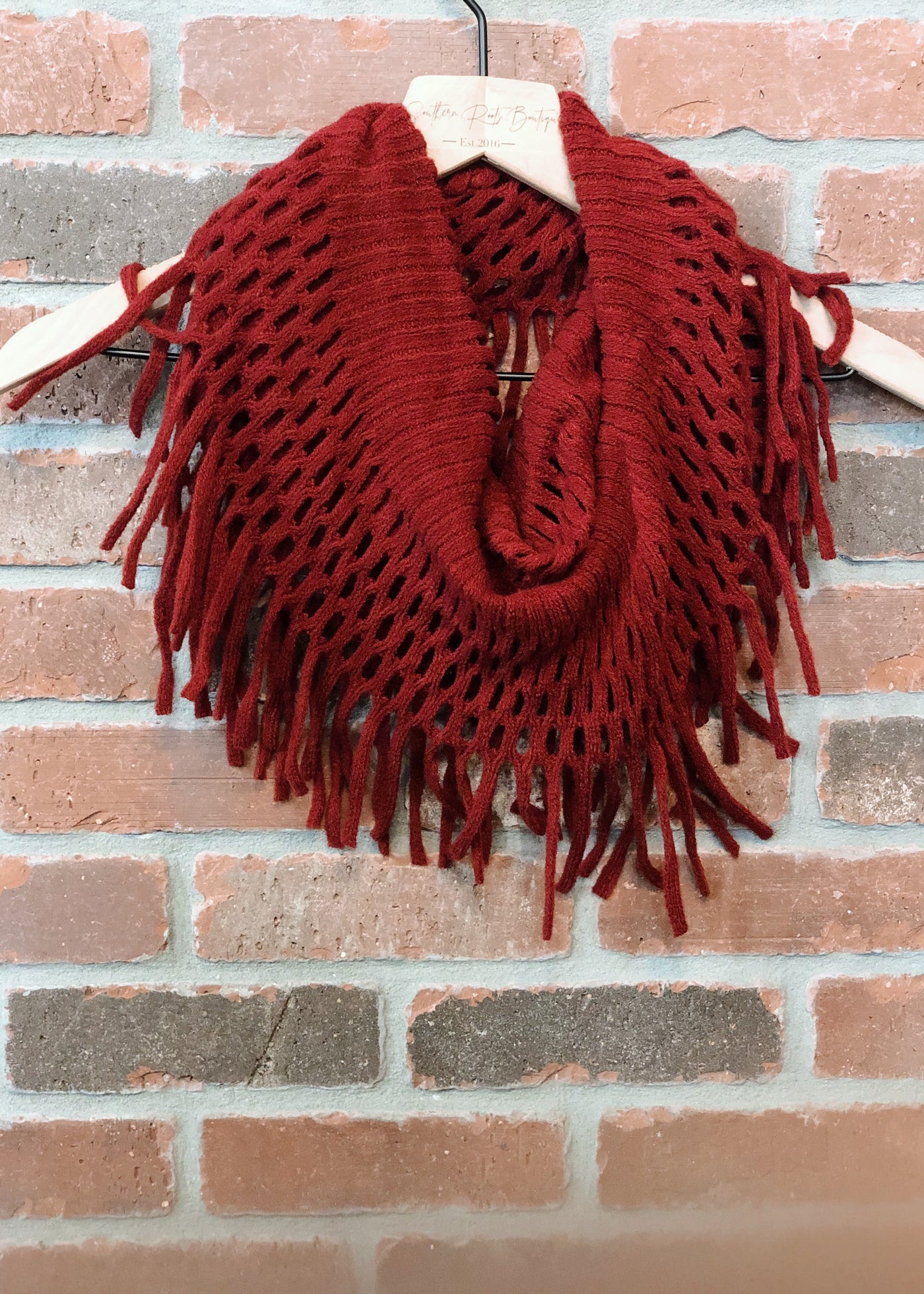Lilia Open-Weave Infinity Scarf (SIX COLORS)