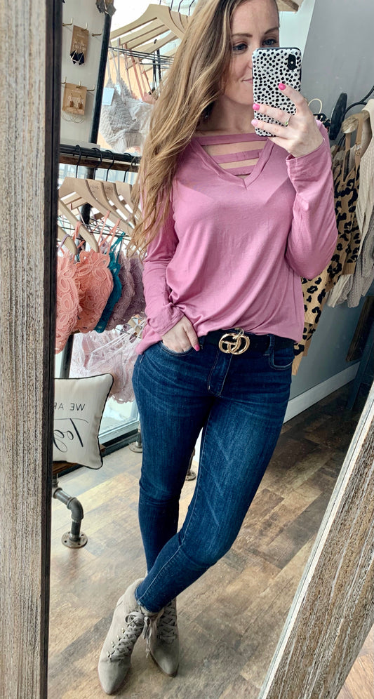 I am Yours Top | Mauve